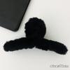 Set de Pinzas para el Cabello para Mujer, Diseño Negro Mixto, Estilo Coreano Trendy, Pinza de Tiburón para el Cabello con Lazo
