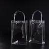 Bolsa de Tote de Plástico Transparente de PVC, Bolsa de Regalo Multifuncional Impermeable Engrosada Personalizada, Bolsa de Empaque con Logo Imprimible