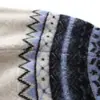 Suéter de cachemira para mujer de cuello medio alto con jacquard Fair Isle, nuevo diseño de invierno, elegante, holgado y cálido