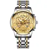 Reloj Fenzun para Hombre Automático Hueco de Moda Cuarzo Estudiante Impermeable Luminoso Moda Transfronterizo Reloj para Hombre