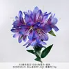 Tejido de seda simulado 3D de alta calidad, 10 cabezas 6 pétalos, lirios artificiales para ramos de boda, arreglos florales hechos a mano, decoración de salón de bodas DIY