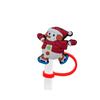 Venda Quente Transfronteiriça Série Boneco de Neve de Natal Tampa de Silicone para Canudo à Prova de Poeira Tampa Decorativa para Canudo Plug Cartoon à Prova de Poeira para Canudo