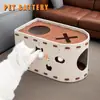 Nido de gato de fieltro tabla rascadora para gatos integrada resistente al desgaste migas casa para gatos casa de gato nuevo nido para mascotas nido de gato de doble capa