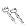 Pelador de acero inoxidable con cara sonriente, cuchillo de afeitar multifunción para el hogar, cepillo para frutas y verduras, pelador de melones y patatas.