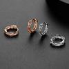 Aretes para Hombre 2021 Nuevos Aretes de Moda para Mujer Famosos en Internet Simples Solitarios de Moda Distintivos Aretes de Plata Esterlina para Hombre
