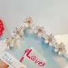 Horquilla pequeña con forma de flor de cristal para el pelo (2023), accesorio elegante para el pelo de celebridades coreanas de Internet