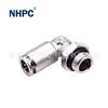 Sistema de almacenamiento de energía de refrigeración líquida conector contra incendios conector neumático de acero inoxidable niquelado de cobre codo PC recto PL de tres vías PLF