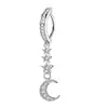 Anillos de Zirconia para Ombligo Más Vendidos de Amazon, Anillos de Sol para Ombligo, Piercings para Ombligo, Joyería Corporal Europea y Americana