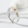 Anillo de Plata Esterlina s925 Anillo de Pareja Planeta Cayendo Plata Esterlina Par de Anillos de Personalidad Simple Diseño de Apertura para Estudiantes