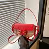 Bolsa de sela popular crossbody bolsa feminina 2024 cross-border nova cor contrastante europeia e americana xadrez bolsa feminina de ombro axila