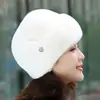 Nuevo Sombrero de Piel Sintética de Visón de Invierno para Mujer, Sombrero Cálido de Cuero a la Moda para Personas de Mediana Edad y Mayores, Elegante Turbante de Piel