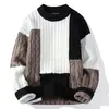 Ventas Directas de Fábrica, Superventas Transfronterizos, Suéter de Punto Holgado con Cuello Alto Parcial para Hombre, Prendas de Punto Tallas Grandes para Hombre, Ropa Interior