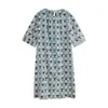 Vestido Estampado de Manga Corta con Cuello Redondo, Ajuste Delgado, Elegante y a la Moda para Mujer, Nuevo Diseño Verano 2026 Vestido de Seda