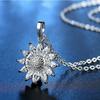 Cao Shi regalo de Año Nuevo transfronterizo micro set de girasol circón cadena de suéter collar colgante europeo y americano deseo venta al por mayor