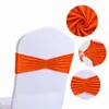 Decoración de respaldo de silla elástica de alta elasticidad para hoteles de banquetes de bodas transfronterizos con fundas elásticas sin lazo y correas para sillas.