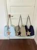 Bolsa tote de grande capacidade, novo estilo ins, simples e versátil, bolsa de ombro casual para o dia a dia, bolsa de mão para estudante