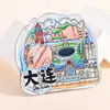 Imanes para refrigerador de ciudad turística nacional de acrílico plano, pegatinas magnéticas culturales y creativas de puntos de referencia de Pekín y Shanghái, lugares escénicos de Chengdu