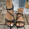 Comércio Exterior Tamanho Grande Outono 2026 Novo Cor Sólida Casual Roupa Exterior Sandálias com Elástico Moda Chinelo Rasteirinha Feminino