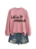 Amazon eBay site independente moda casual confortável feminina olá fim de semana coração outono e inverno moletom