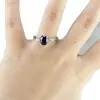 Huajie deseo oferta especial anillo de plata S925 con circón azul anillo popular transfronterizo europeo y americano para mujer anillo de vacaciones venta directa