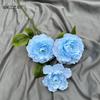 Simulación de 3 peonías de estilo coreano para arreglos florales de auditorio de bodas, decoración paisajística, accesorios de fotografía, flores falsas, comercio exterior al por mayor