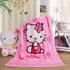 Manta Manta de Aire Acondicionado Manta Individual para Estudiante Sábana Manta Manta para Sofá Dormitorio Manta Espesa de Hello Kitty Manta de Franela para Siesta