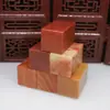 Selo Liso com Cabeça Plana, Pedra Vermelha Shoushan Zhejiang, Material de Pedra para Gravação de Selos, Gravação de Nome em Selo, Pedra para Selo de Tamanho Padrão
