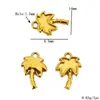 Acero Inoxidable Chapado al Vacío Oro 18K Colgante de Cruz Colgante Árbol de la Vida Pendientes DIY Collar Accesorios de Joyería