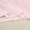 Comercio Exterior Estilo Europeo y Americano Camisón Rosa de Manga Larga con Cordones, Ropa de Casa Sexy de Algodón Puro para Mujer, Transpirable Moda de Primavera y Verano Ropa de Dormir para Dama