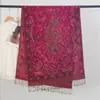 Nuevo Chal de Estilo Étnico Retro Imitación Cachemir, Transfronterizo Largo Jacquard Paisley Cálido para Viaje con Borlas