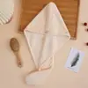 Gorro Secador de Pelo de Coralina con Cuadros de Piña Transfronterizo al por Mayor, Gorro de Ducha Suave Absorbente, Turbante Grueso de Secado Rápido, Toalla para Secar el Cabello