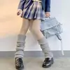 Perneiras Longas de Tricô Estilo Japonês para Outono e Primavera para Mulheres, Cor Sólida, Comprimento Estendido, Quentes, Lolita, Acima do Joelho, Meias Largas, JK, Perneiras Spicy Girl