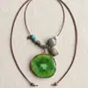 Colar de Contas Artístico Vintage Frutas e Vegetais Selvagens da Floresta para Mulheres, Colar Longo Versátil Estilo Floresta para Viagem