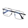 Armazón de Gafas de Titanio Puro para Hombre Ch5226 Nuevo Retro Personalizado Marco Grande Doble Puente con Armazón para Gafas para Miopía con Luz Anti-Azul