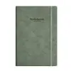 Cuaderno Mengjin A5 con Encuadernación de Tira y Cubierta de Cuero Sintético con Textura Vintage, Portátil para Uso de Negocios y Oficina