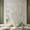 Mural de Parede de Fundo Estereoscópico 3D com Relevo Pintado à Mão Moderno de Zhejiang Gesso Relevo Massa Corrida Pintura Esculpida Mural