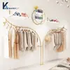 Estante de Exhibición para Tienda de Ropa de Pared de Pie Colgante de Pared Perchero Simple de Barra Estilo Estante Decorativo para Ropa de Mujer Estante de Exhibición