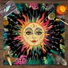 Toalha de Mesa para Cartas de Tarot, Árvore da Vida, Fases da Lua, Jogo de Cartas de Tarot, Toalha de Mesa Decorativa para Embaralhar Cartas, Toalha de Mesa Decorativa para Jogo de Tabuleiro Mistério de Assassinato