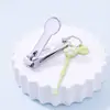 Colher de Ouvido com Design de Patinha de Gato Fofa, Cortador de Unhas de Desenho Animado, Conjunto com Design de Corrente, Limpeza do Canal Auditivo Sem Machucar os Ouvidos, Manicure e Organizado