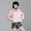 Jaqueta Curta de Penas Nova Estilo Coreano para Inverno 2026 para Mulheres, Engrossada com 90% de Penugem de Pato, Casaco Simples Casual da Moda para Mulheres Baixas