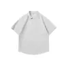 Ropa para Hombre Xintang 2026 Verano Nueva Camisa de Manga Corta para Hombre, Suéter de Color Sólido con Cuello en V, Estilo Retro Japonés con Cuello de Solapa