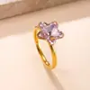 Anillo de Acero Inoxidable Soldado de Marca Estrella de Cinco Puntas con Circonita Anillo de Moda Lujo Ligero Acero de Titanio Joyería Fabricante Venta Directa
