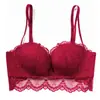 Conjunto de Sujetador Sexy para Reunión de Hombres Calientes Encaje Mano de Adán Sujetador Superior para Pecho Pequeño