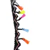 En Stock Cepillos de Escoba Coloridos de Poliéster Multicolor, Borlas Clásicas de Cinta, Ribete de Encaje, Accesorios para Ropa, Adornos Decorativos