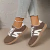 2025 Outono Novo Casual Versátil Leve Confortável Cadarço Bico Redondo Confortável Comércio Exterior Sapatos Femininos Atacado