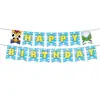 Festa temática Toy Story Woody Buzz Lightyear bandeira de puxar infantil prato de papel copo de papel decoração