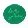 Decoración Acrílica para Cupcakes de Feliz Cumpleaños Redonda Grabada con Láser Decoración de Regalo para Fiesta de Cumpleaños