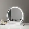 Espejo de maquillaje con luces LED, recargable, inteligente, espejo de escritorio grande con iluminación suplementaria, adecuado para dormitorios de estudiantes, espejo de tocador estilo ins