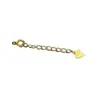Pingente de Corrente Ajustável em Formato de Coração Gota D'água Prata S925 Banhado a Ouro Acabamento Pérola Acessórios de Pulseira Simples DIY Feito à Mão