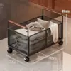 Cesta de Ropa Sucia para Uso Doméstico, Colocada Junto a la Lavadora, Estante de Almacenamiento para Ropa y Pantalones, Gran Capacidad, Cesta de Lavandería Móvil para Baño